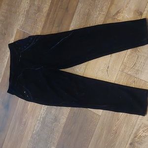Cropped velvet pants